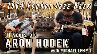 11-years-old ARON HODEK jamming with Michael Lemmo | 1964 Fender Jazz Bass