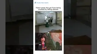 Heroic Robot Saves Little Girl from Falling Shelf! #success #successmindset