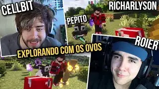 CELLBIT Explorando Dungeons com ROIER - RICHARLYSON e PEPITO (Completo) no QSMP minecraft