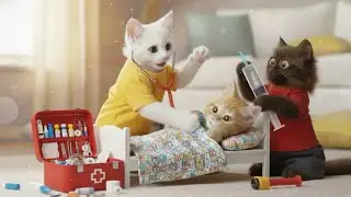 Leo&rsquo;s First Doctor Visit! 🩺 Cute Cat Stories for Kids | Kittyville USA Educational Cartoon