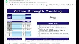 Online Strength Coaching | BUILD YOUR OWN WORKOUTS WITH THIS TEMPLATE