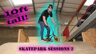 DROPPING THE BIGGEST RAMP ON THE SMALLEST BIKE!!! | Skatepark sessions 2