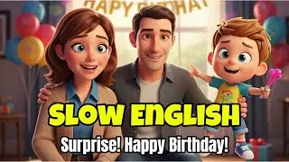 We Planned a Birthday Surprise - Slow Easy English Story (A2 English) | #easyenglish