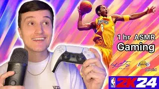 ASMR Gameplay | 1 Hour of NBA2K24 Gaming 🎮💤 (w/ controller sounds + gum chewing)