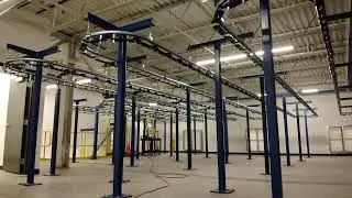 Overhead Conveyor for Painting and Storing Aerospace Parts