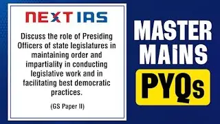 #20 Master Mains PYQs | MMPYQ GS Paper 2 Polity | UPSC Answer Writing