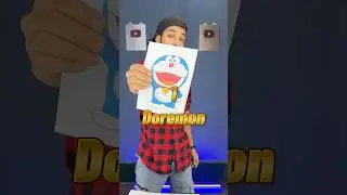 Doraemon drawing cutting trick #shorts #experiment #short #ytshorts #funny