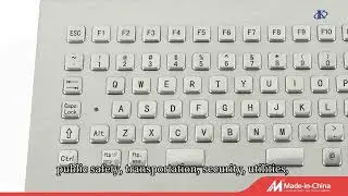ruggedized panel mount metal keyboard with trackball / stainless steel keyboard