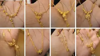 Letest gold necklace design daily wear gold chain necklace set mangalsutra beautiful design 