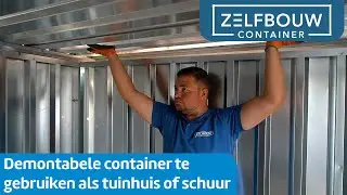 Materiaalcontainer te gebruiken als tuinhuis of schuur