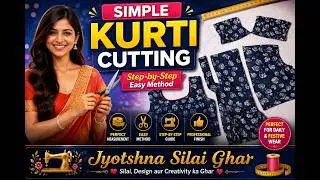 Simple Kurti Cutting || Step-by-Step Kurti Cutting for Beginners || Jyotshna Silai Ghar