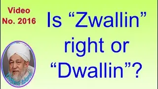 Is &ldquo;Zwallin&rdquo; right or &ldquo;Dwallin&rdquo;? 2016