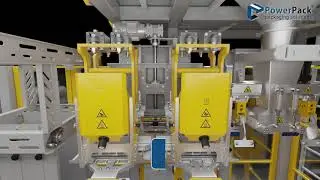 Open Mouth Bag Filling Machine 3D Animation