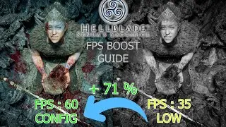Hellblade: Senua's Sacrifice FPS Boost Guide For Low End PCs | 71% FPS Boost With Custom Settings.