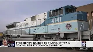 President's casket to travel by train to College Station on Thursday
