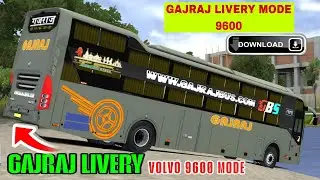 GAJRAJ  LIVERY + VOLVO  9600  MODE || WHITE AND SILVER COLOUR ORIGINAL HR LIVERY DOWNLOAD 