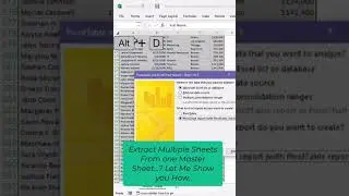 Create Multiple Tabs of a single Sheet On Just A Single Click using Pivot Tables #shorts #exceltips
