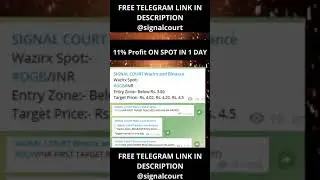 Target reached | Free Telegram Group for Crypto signals | Wazirx | Crypto signals | #short | #shorts