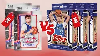 $40 TOPPS CHROME HANGERS vs $40 TOPPS FLAGSHIP | BASKETBALL RETAIL BATTLE PT. 2!