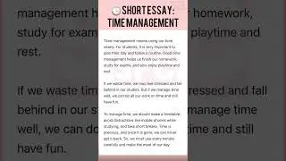 Essay on Time Management for Students ⏳ | Study Smart, Not Hard!