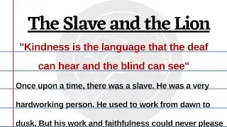 The Slave and the Lion story in English with Quotations|Moral Story A Slave and a Lion in English