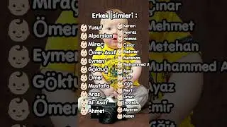 2023 en pop&uuml;ler erkek bebek isimleri👶🏻 sizin oğluşunuzun adı ne ? ☺️👶🏻 #babynames #keşfet #oğlum