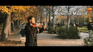 Beautiful Violin Music in a Madrid Park | Street Music in Spain, Western  Europe