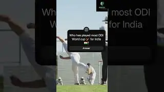 Gk quiz: Who has played most ODI Cricket World cup for India #shorts #cricket