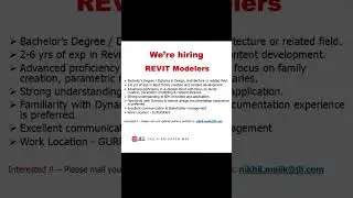 Hiring for#revit #revitbim #revitmep #revittutorial #revitfamily #revit_mep #architect #architecture