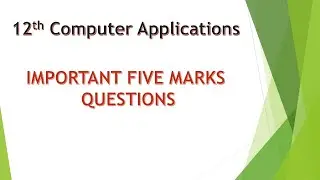 12th CA-important 5 mark questions.