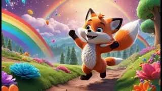 Fuzzy Fox Slides Down Fast | Exciting Animal Action Song for Kids | Nursery Rhymes in English