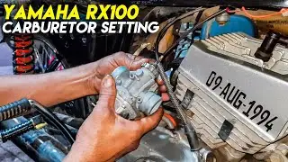 YAMAHA RX100 Stock CARBURETOR Setting | Mileage Tuning (Full Video) 🔥