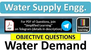 Water Demand | Objective Questions of Water Supply Engineering | Direct Questions and Answers Format