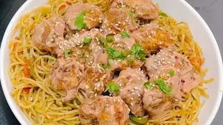 Delicious Dynamite Chicken With Spaghetti | Easy To Cook | Restaurant Style| Creamy Testy Chicken |