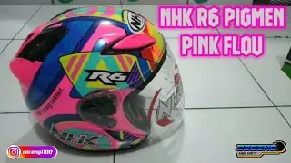 HELM NHK R6 MOTIF PIGMEN PINK FLUO #unboxingnhkr6 #reviewnhkr6