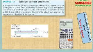 Cooling of Stainless-Steel Sheet | Example 1-2 | Heat Loss Calculation