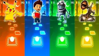 Pikachu VS Paw Patrol VS Crazy Frog VS Siren Head - Tiles Hop EDM Rush