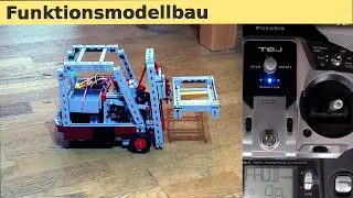 Elektro-Dreiradstapler als RC-Modell aus Fischertechnik