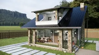 9&times;9 m 2-Story Cozy Cottage House | Smart Family Home Design with Warm Wooden Style