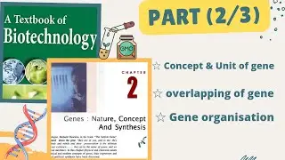 Gene concept, Units of gene, RNA splicing, Overlapping gene, Gene organization: Chap No.2(2/3)