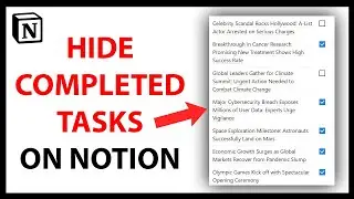 How to Hide Completed Tasks in Notion