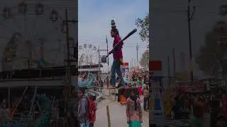 Street performance by talented poor girl #streetperformer #mela #talent #girlpower