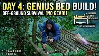 Survived 7 Days-No Gear!| Girl Solo Built 