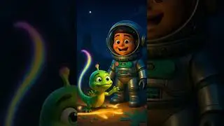 My Friend Glow Tail!  #spaceadventure #kidscartoon #outerspacefun #spaceman #alien