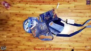 Gift tips: recycled denim bags, beautifully hand-painted with special textile paints, in the ARTelie