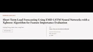 Short-Term Load Forecasting Using EMD-LSTM Neural Networks with a Xgboost Algorithm f... | RTCL.TV