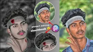 New editing 👑 video skechbook 😡  picsart 🥰 full tutorial black ⚫ tone phone editing