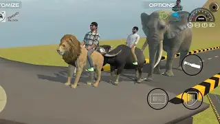 Indian jungle King 👑 lion and electronic and Lori unloading the bhajan buffalo elephant horse game