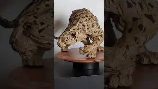 The leopard, cardboard sculpture #monaco #panther #wildlife #tiger #gorilla #animalart #carboard