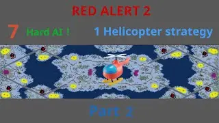 Red Alert 2: Part 2 - Epic battle against 7 Hard AI with a 1 Helicopter strategy